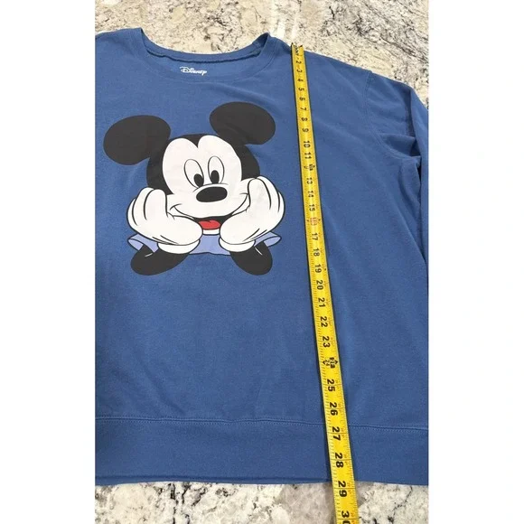Disney Mickey Mouse Sweatshirt Women's 4XL Long Sleeve Crew Neck Graphic Blue - Picture 5 of 14